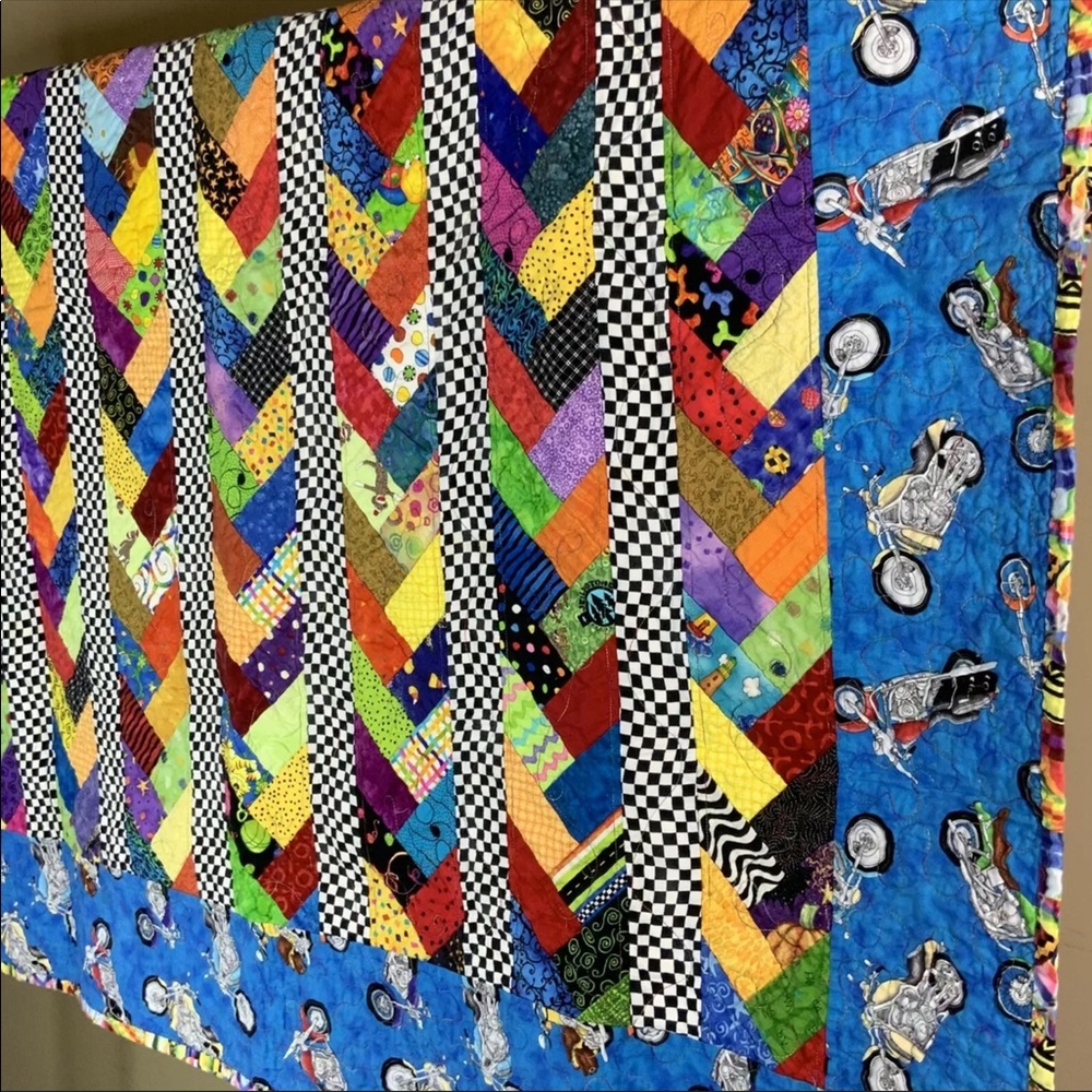 Quilt Wall Hanging Motorcycles Air Balloons #E33
